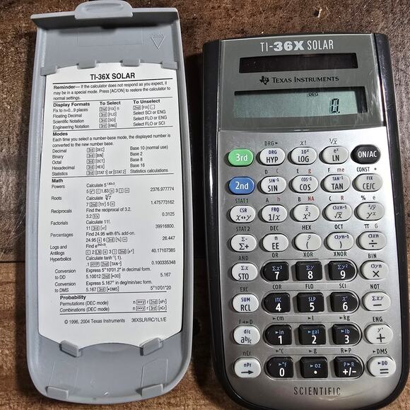 TI-36X Solar Scientific Calculator - Black/Gray - Picture 1 of 3